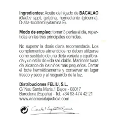 Hot ANA MARIA LA JUSTICIA Aceite de Hígado de Bacalao