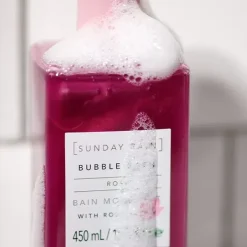 New SUNDAY RAIN Bubble Bath Rose
