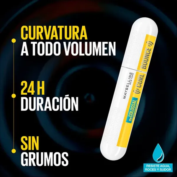 Colossal Curl Bounce Waterproof Máscara De Pestañas