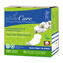 SILVER CARE Compresas Ultrafinas Noche Con Alas