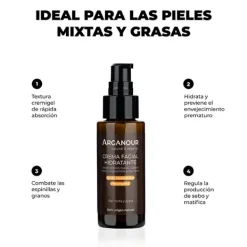 Crema Hidratante Pieles Mixtas Y Grasas*ARGANOUR Best