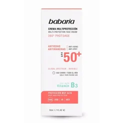 Crema Multiprotección Antiedad Spf50+*BABARIA Online