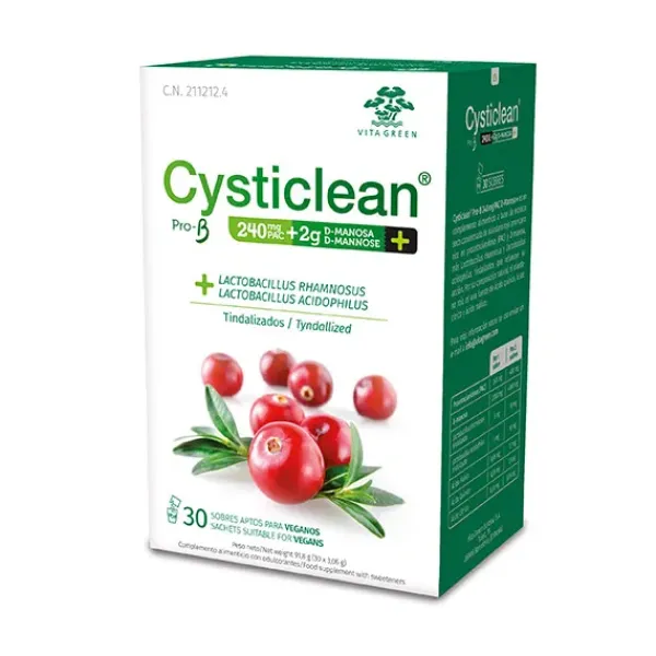 Best CYSTICLEAN Sobres Pro-B y D-Manosa con PAC y Arándano Rojo
