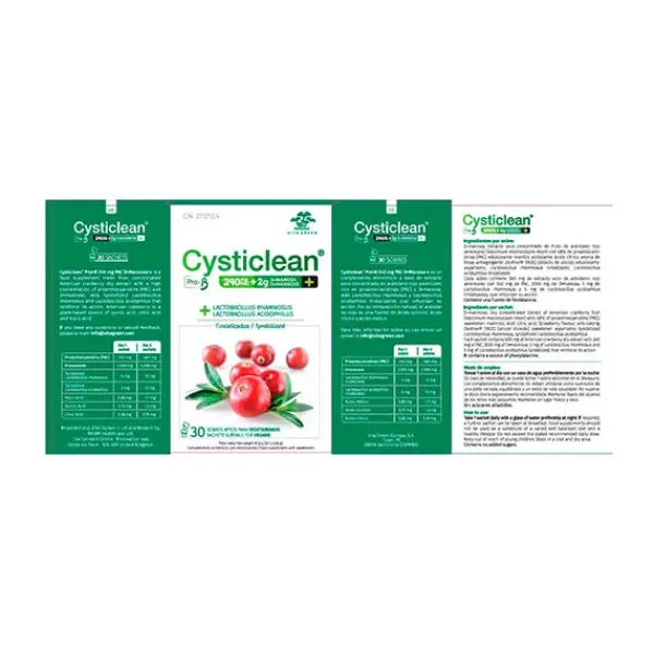Best CYSTICLEAN Sobres Pro-B y D-Manosa con PAC y Arándano Rojo